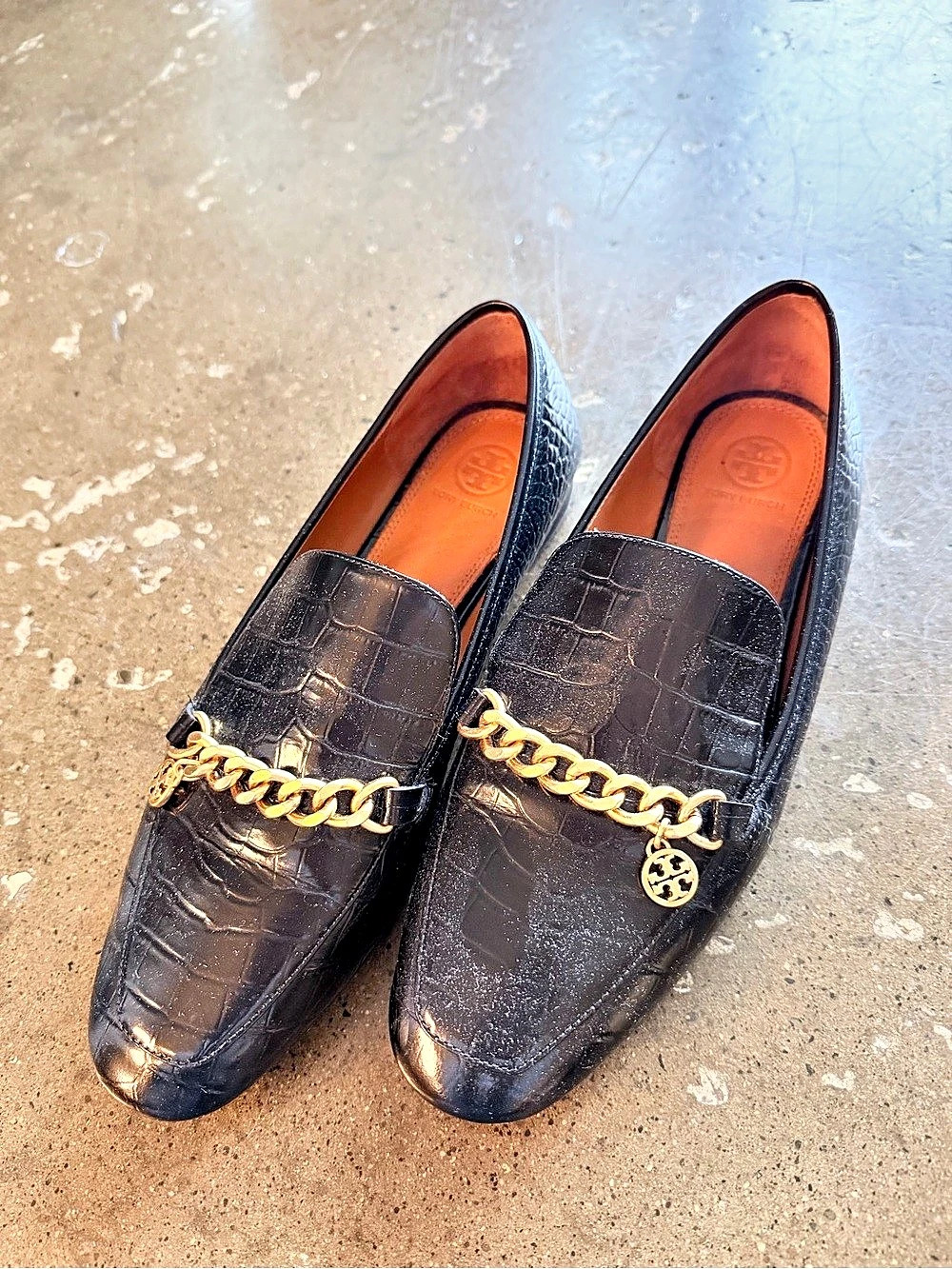 Tory Burch Chain Loafers Black US 9.5 M